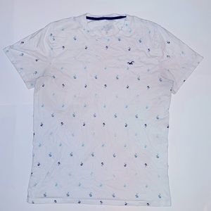 White Hollister Palm Tree T-Shirt.